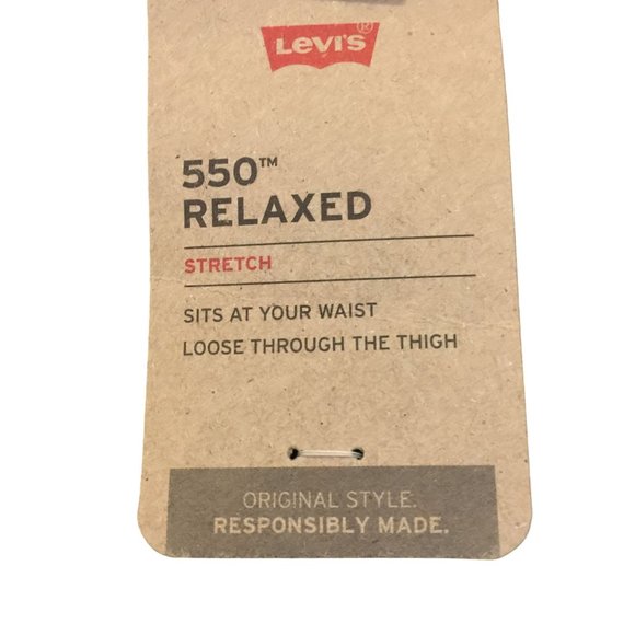 LEVIS 550 Relaxed 36 x 30 Stretch Men's Jeans Dark Wash Loose through the Thigh - Picture 3 of 6